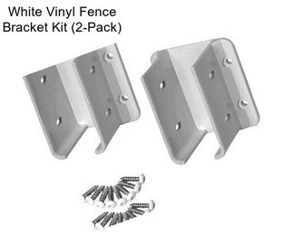 White Vinyl Fence Bracket Kit (2-Pack)