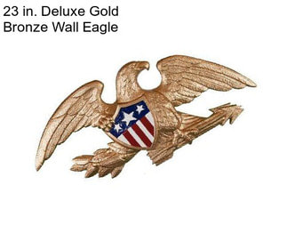 23 in. Deluxe Gold Bronze Wall Eagle