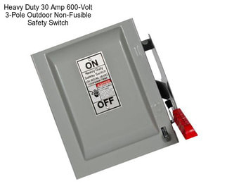 Heavy Duty 30 Amp 600-Volt 3-Pole Outdoor Non-Fusible Safety Switch