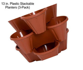 13 in. Plastic Stackable Planters (3-Pack)