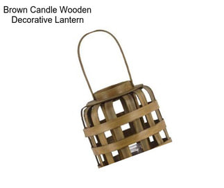 Brown Candle Wooden Decorative Lantern