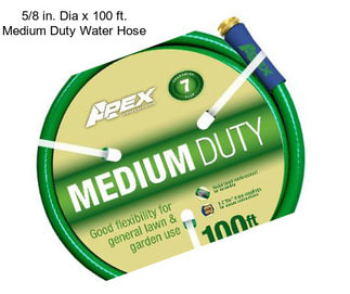 5/8 in. Dia x 100 ft. Medium Duty Water Hose