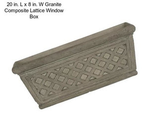 20 in. L x 8 in. W Granite Composite Lattice Window Box