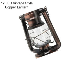 12 LED Vintage Style Copper Lantern