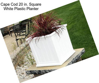 Cape Cod 20 in. Square White Plastic Planter