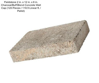 Fieldstone 2 in. x 12 in. x 8 in. Charcoal/Buff Blend Concrete Wall Cap (120 Pieces / 118.5 Linear ft. / Pallet)