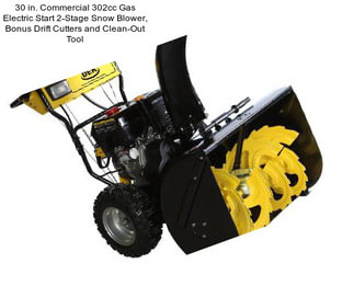 30 in. Commercial 302cc Gas Electric Start 2-Stage Snow Blower, Bonus Drift Cutters and Clean-Out Tool