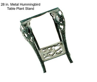 28 in. Metal Hummingbird Table Plant Stand