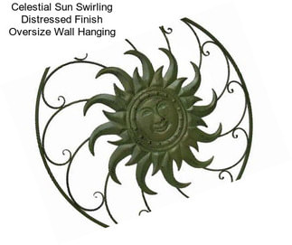 Celestial Sun Swirling Distressed Finish Oversize Wall Hanging