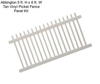 Abbington 5 ft. H x 6 ft. W Tan Vinyl Picket Fence Panel Kit