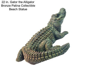 22 in. Gator the Alligator Bronze Patina Collectible Beach Statue