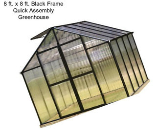 8 ft. x 8 ft. Black Frame Quick Assembly Greenhouse