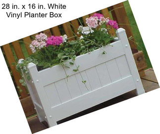 28 in. x 16 in. White Vinyl Planter Box