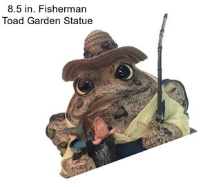 8.5 in. Fisherman Toad Garden Statue