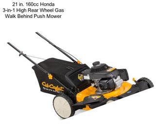 21 in. 160cc Honda 3-in-1 High Rear Wheel Gas Walk Behind Push Mower