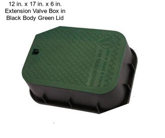 12 in. x 17 in. x 6 in. Extension Valve Box in Black Body Green Lid