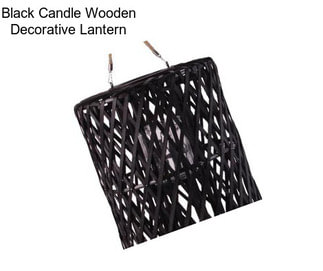 Black Candle Wooden Decorative Lantern