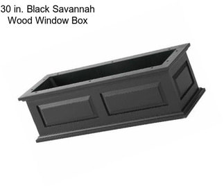 30 in. Black Savannah Wood Window Box