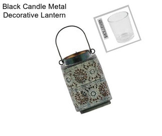 Black Candle Metal Decorative Lantern