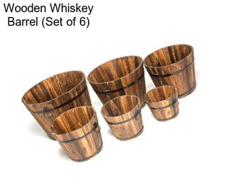 Wooden Whiskey Barrel (Set of 6)