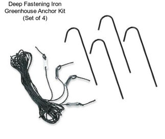 Deep Fastening Iron Greenhouse Anchor Kit (Set of 4)