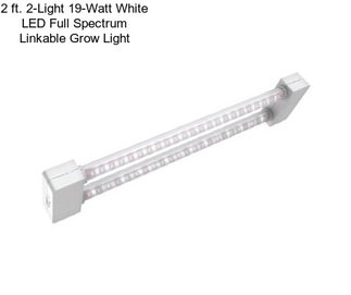 2 ft. 2-Light 19-Watt White LED Full Spectrum Linkable Grow Light