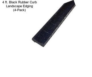 4 ft. Black Rubber Curb Landscape Edging (4-Pack)