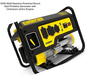 3550-Watt Gasoline Powered Recoil Start Portable Generator with Champion 224cc Engine