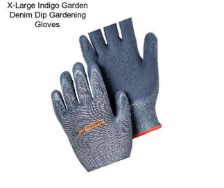 X-Large Indigo Garden Denim Dip Gardening Gloves