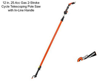 12 in. 25.4cc Gas 2-Stroke Cycle Telescoping Pole Saw with In-Line Handle