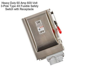 Heavy Duty 60 Amp 600-Volt 3-Pole Type 4X Fusible Safety Switch with Receptacle