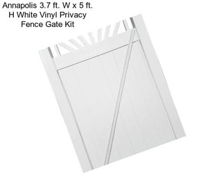 Annapolis 3.7 ft. W x 5 ft. H White Vinyl Privacy Fence Gate Kit