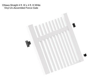 Ottawa Straight 4 ft. W x 4 ft. H White Vinyl Un-Assembled Fence Gate