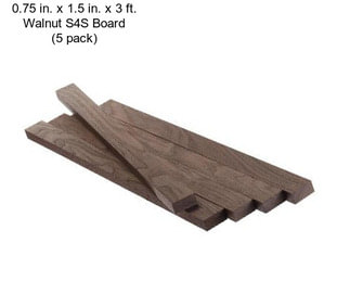 0.75 in. x 1.5 in. x 3 ft. Walnut S4S Board (5 pack)