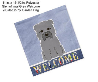 11 in. x 15-1/2 in. Polyester Glen of Imal Grey Welcome 2-Sided 2-Ply Garden Flag