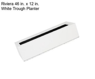 Riviera 46 in. x 12 in. White Trough Planter