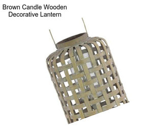 Brown Candle Wooden Decorative Lantern