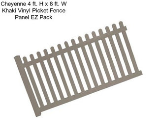 Cheyenne 4 ft. H x 8 ft. W Khaki Vinyl Picket Fence Panel EZ Pack