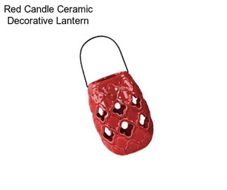 Red Candle Ceramic Decorative Lantern