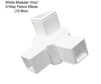 White Modular Vinyl 3-Way Fence Elbow (12-Box)