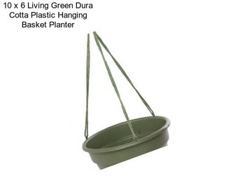 10 x 6 Living Green Dura Cotta Plastic Hanging Basket Planter