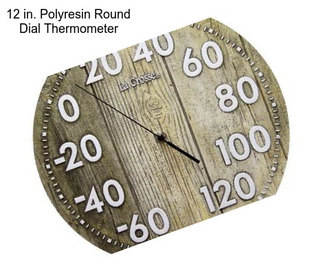 12 in. Polyresin Round Dial Thermometer