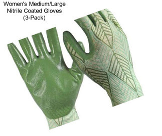 Women\'s Medium/Large Nitrile Coated Gloves (3-Pack)