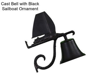 Cast Bell with Black Sailboat Ornament