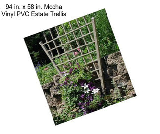 94 in. x 58 in. Mocha Vinyl PVC Estate Trellis