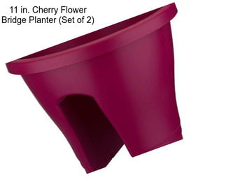 11 in. Cherry Flower Bridge Planter (Set of 2)