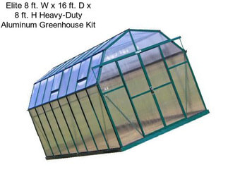 Elite 8 ft. W x 16 ft. D x 8 ft. H Heavy-Duty Aluminum Greenhouse Kit