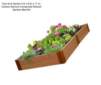 Two Inch Series 4 ft. x 8 ft. x 11 in. Classic Sienna Composite Raised Garden Bed Kit