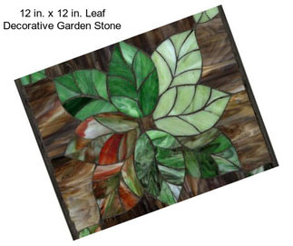 12 in. x 12 in. Leaf Decorative Garden Stone