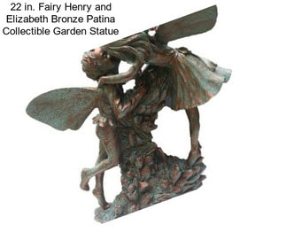 22 in. Fairy Henry and Elizabeth Bronze Patina Collectible Garden Statue